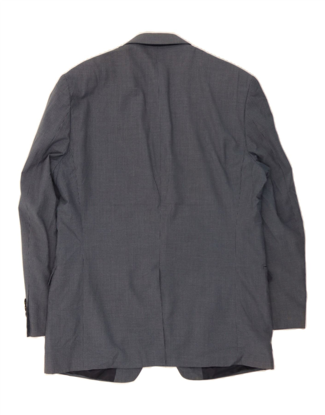 CHAPS Mens 2 Button Blazer Jacket UK 38 Medium Navy Blue Check Vintage Chaps and Second-Hand Chaps from Messina Hembry 