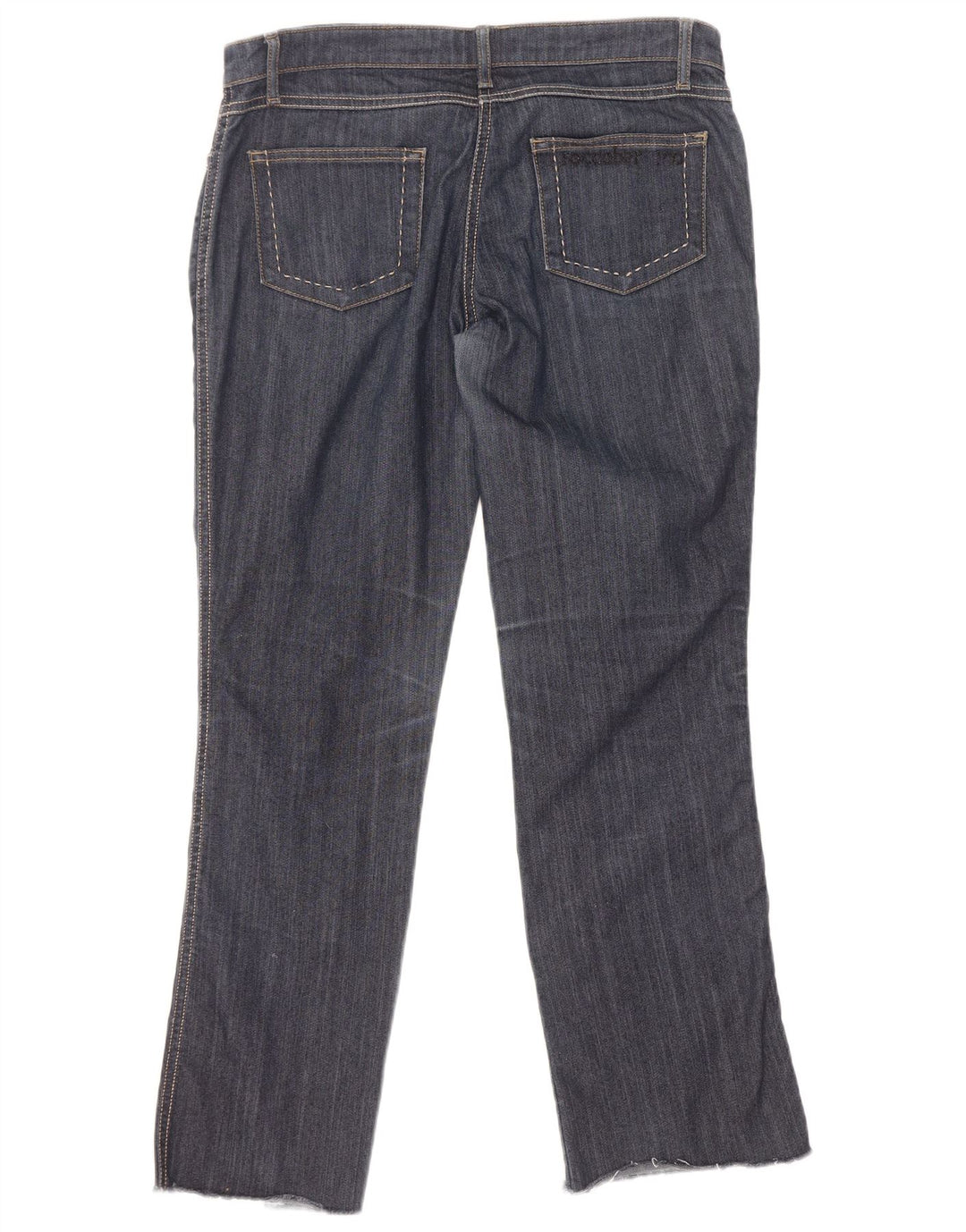 Roccobarocco Dame Straight Jeans W32 L29 Marineblå Bomuld