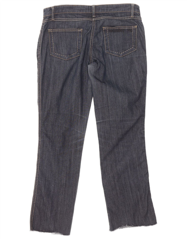 Roccobarocco Dame Straight Jeans W32 L29 Marineblå Bomuld
