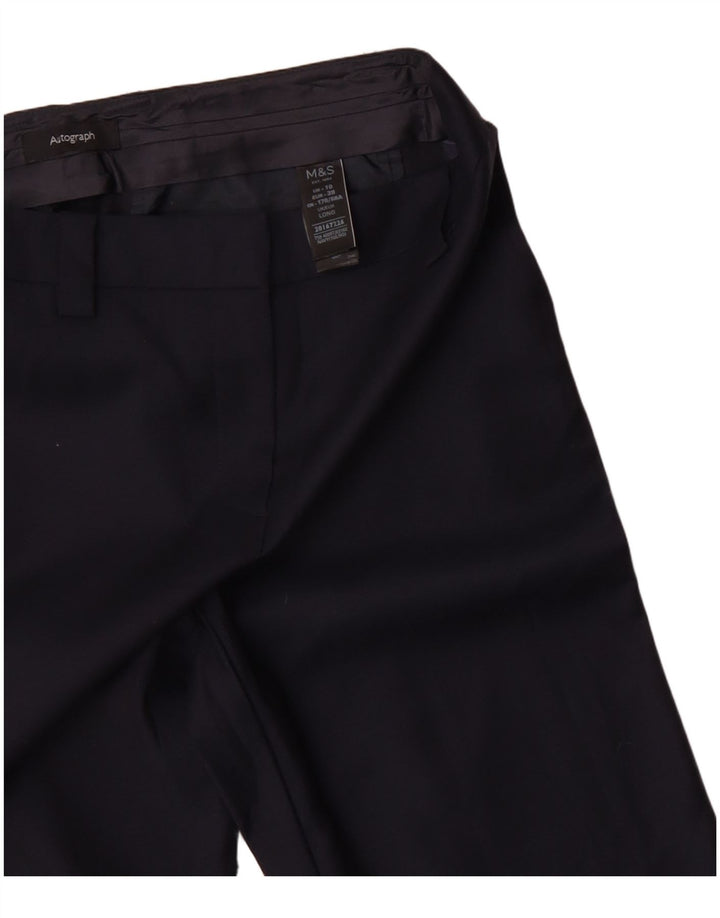 MARKS & SPENCER jakkesætsbukser til kvinder UK 10 Small W32 L33 Marineblå