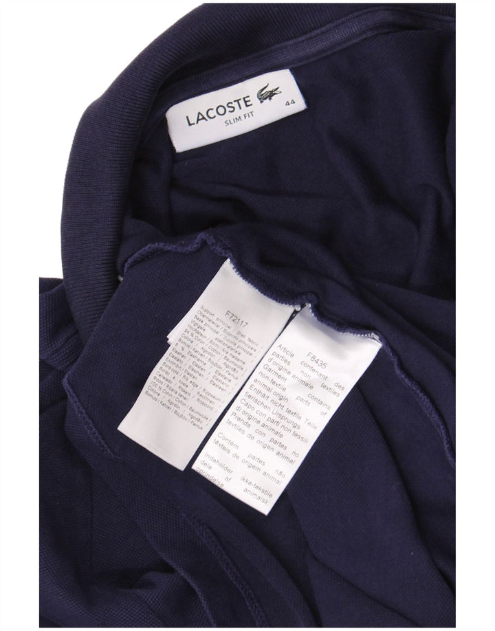 Lacoste Dame Langærmet Slim Fit Polo Shirt Størrelse 44 Large Navy Blue