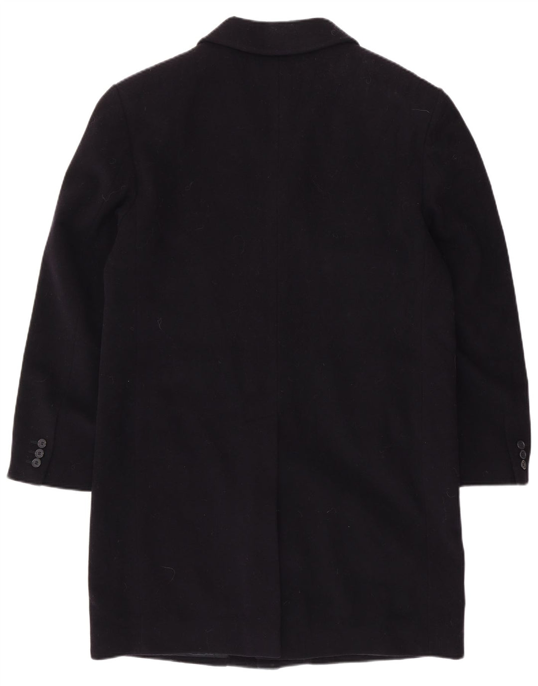 VINTAGE Herre Overfrakke UK 40 Large Navy Blue Wool