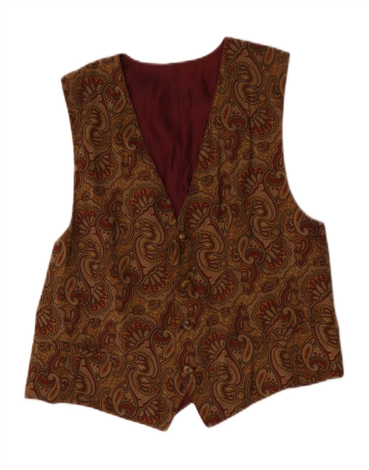 Vintage vest til mænd Medium brun Paisley