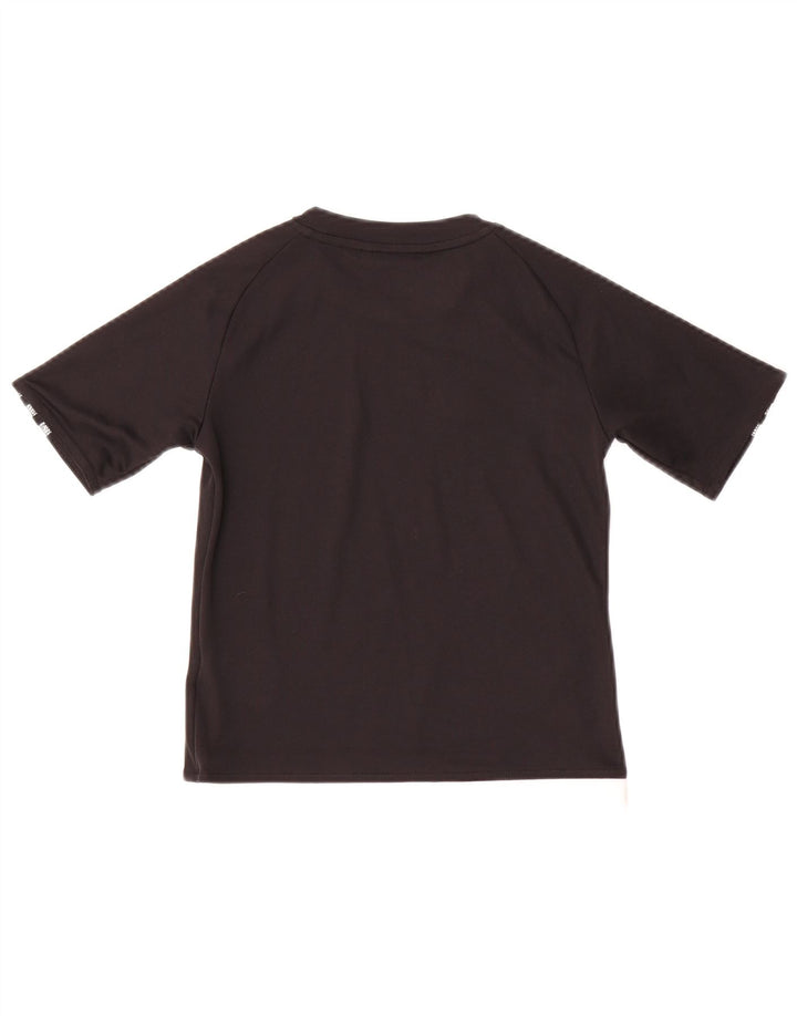 ADIDAS drenge Climalite grafisk T-shirt top 7-8 år sort polyester