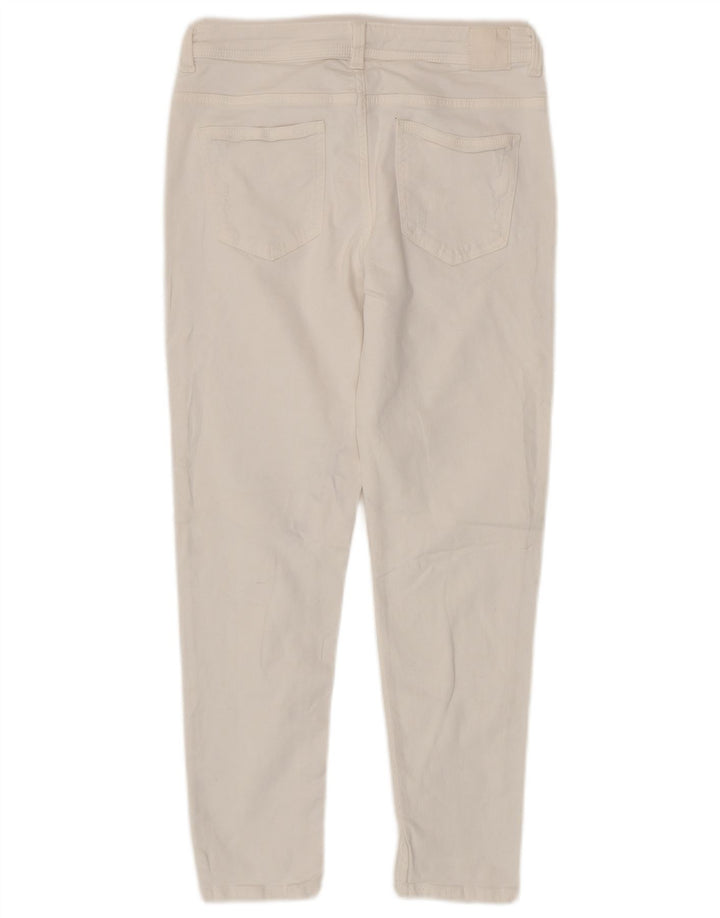 Zara Dame Crop Skinny Jeans EU 40 Medium W30 L26 Hvid