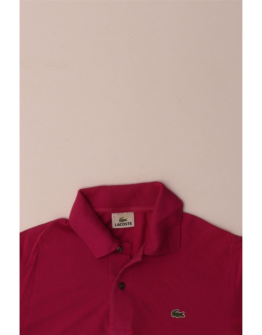 LACOSTE Poloshirt til mænd størrelse 3 Lille Pink Bomuld