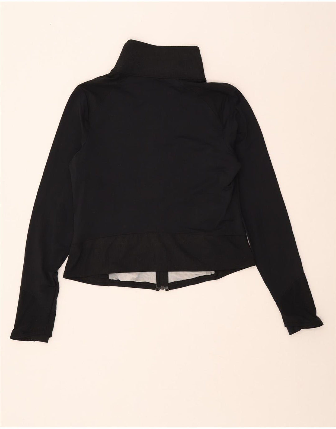 UNDER ARMOR Womens Crop træningsdragt Topjakke UK 14 Stor sort nylon