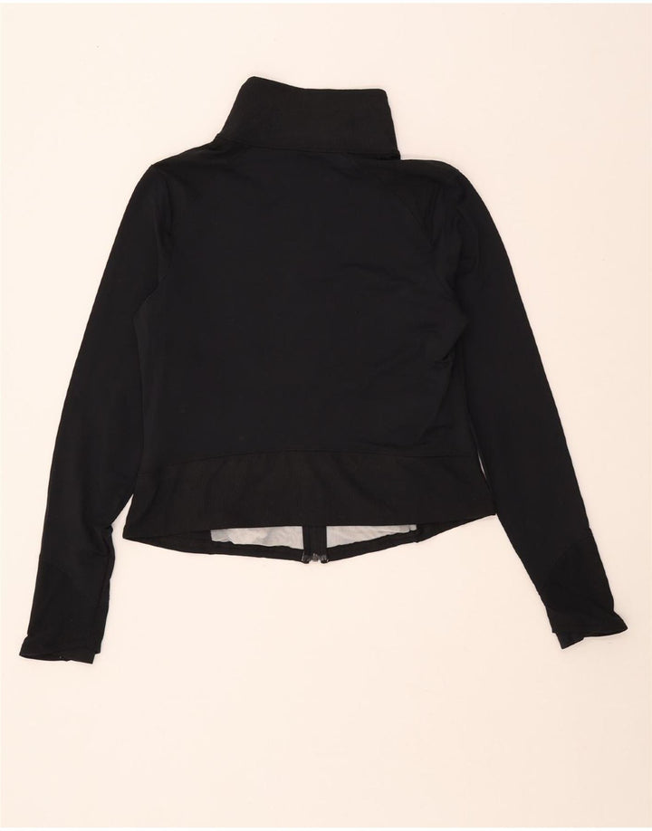 UNDER ARMOR Womens Crop træningsdragt Topjakke UK 14 Stor sort nylon