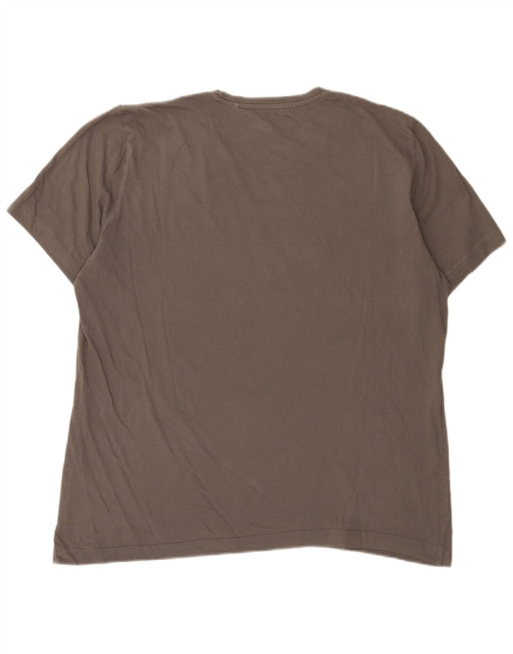 Mustang Herre grafisk T-shirt Top XL Grå Bomuld