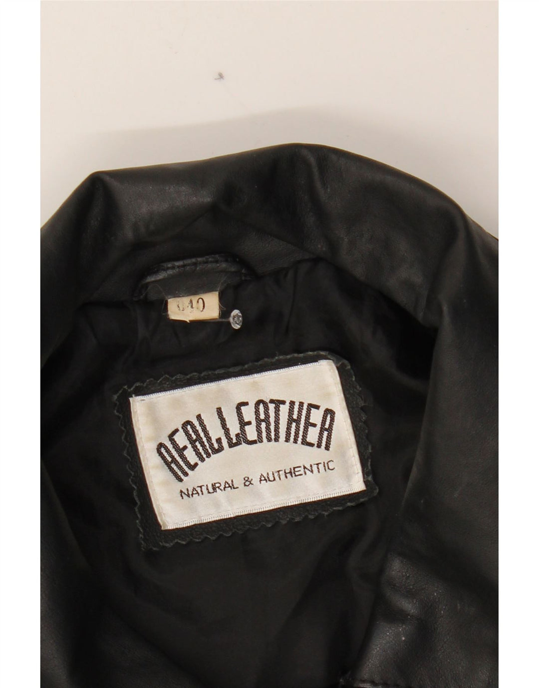 VINTAGE Womens Leather Jacket EU 40 Medium Black Leather Vintage Vintage and Second-Hand Vintage from Messina Hembry 