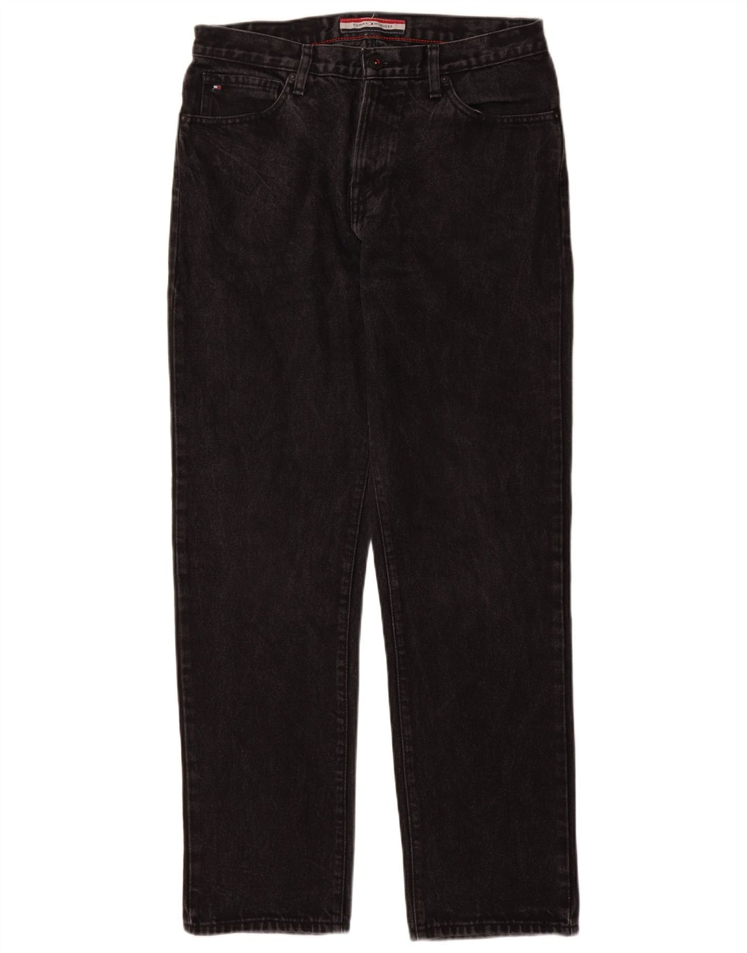 Tommy Hilfiger Herre Straight Jeans W32 L32 Sort Bomuld