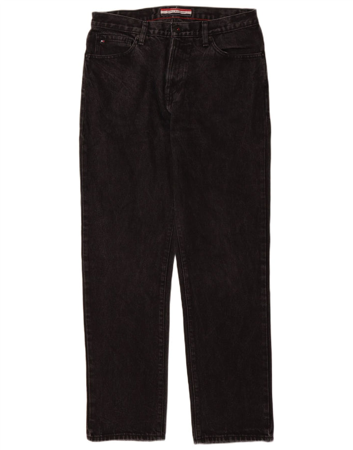 Tommy Hilfiger Herre Straight Jeans W32 L32 Sort Bomuld