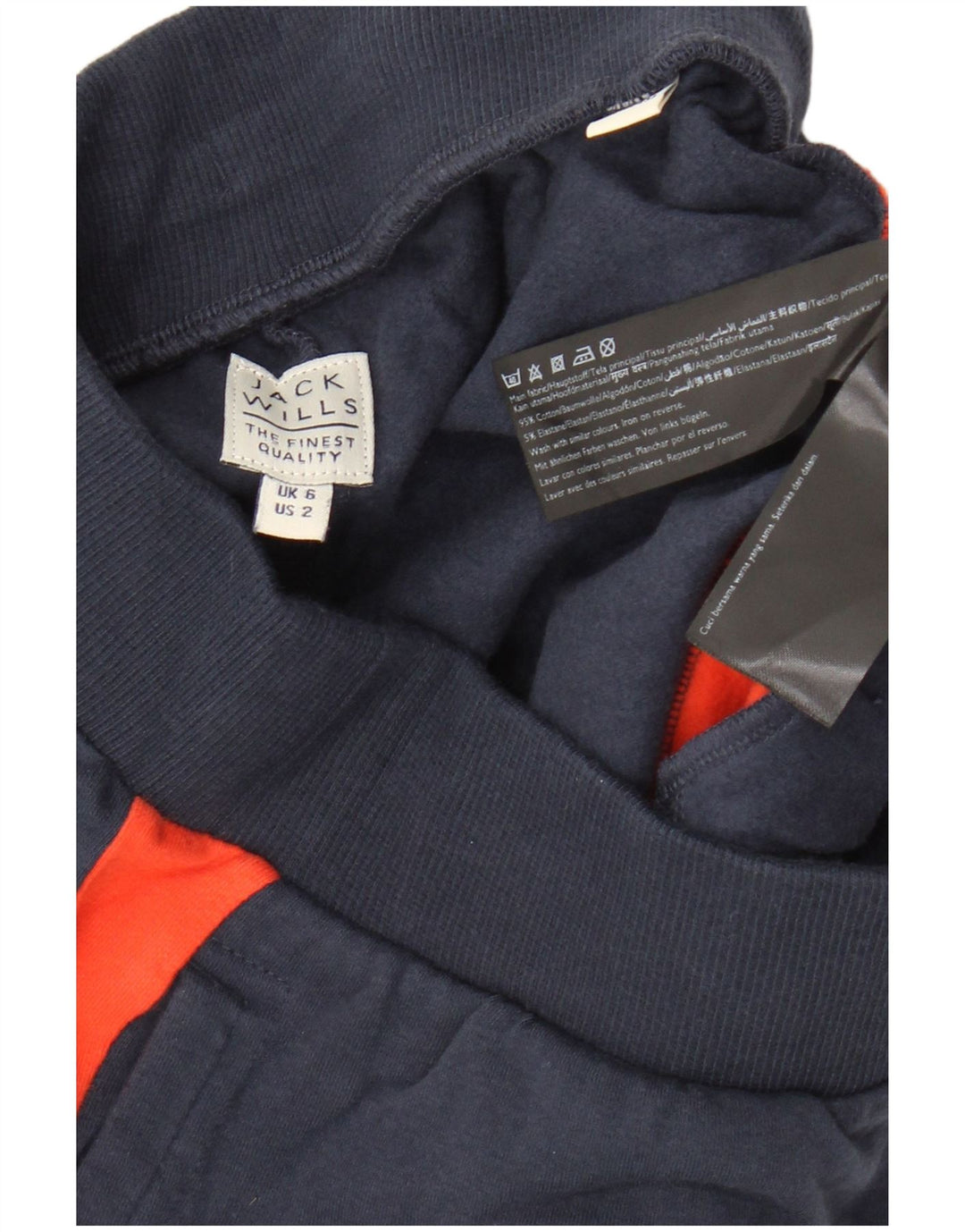 JACK WILLS Træningsdragt til kvinder Joggers UK 6 XS Navy Blue Colourblock
