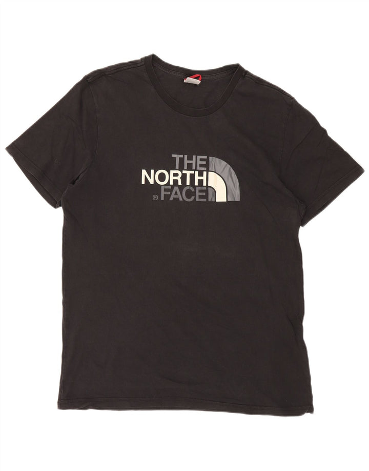 THE NORTH FACE Herre Grafisk T-Shirt Top Stor Sort Bomuld