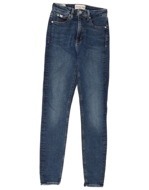 Calvin Klein Dame Skinny Jeans W26 L27 Blå Bomuld