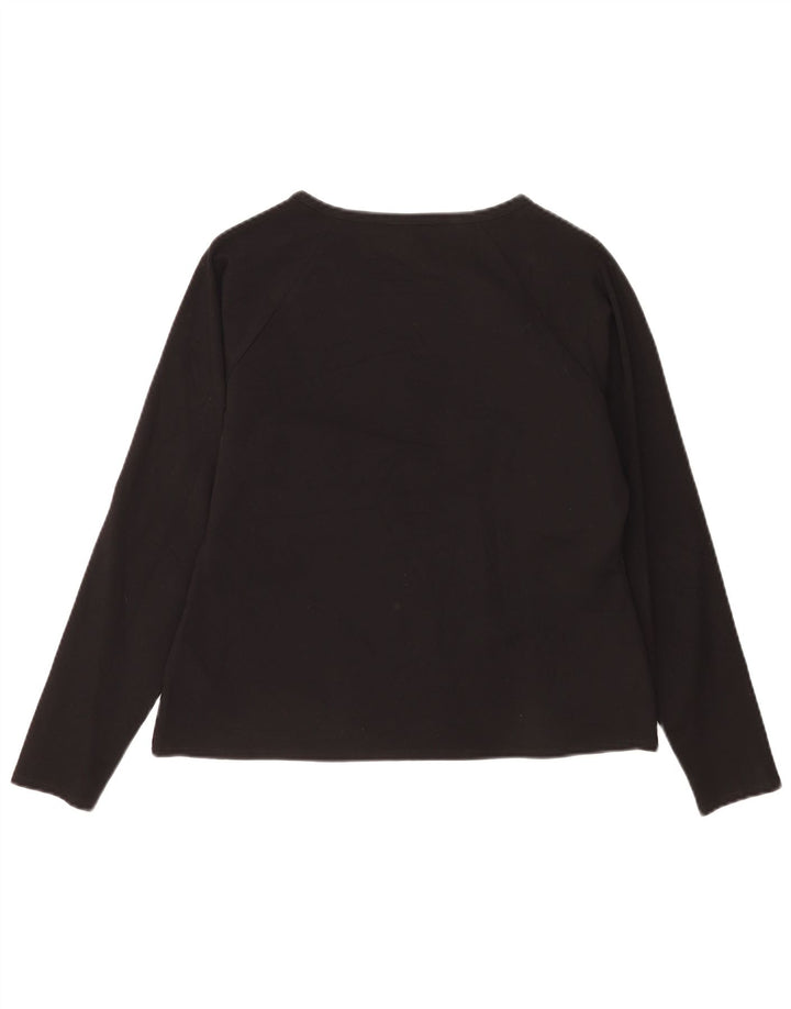 Karen Millen Dame Bluse Top UK 16 Stor Sort Stribet