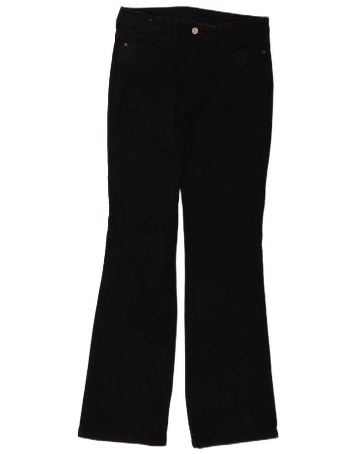 Marks & Spencer Dame Long Bootcut Jeans UK 10 Small W28 L33 Black Bomuld