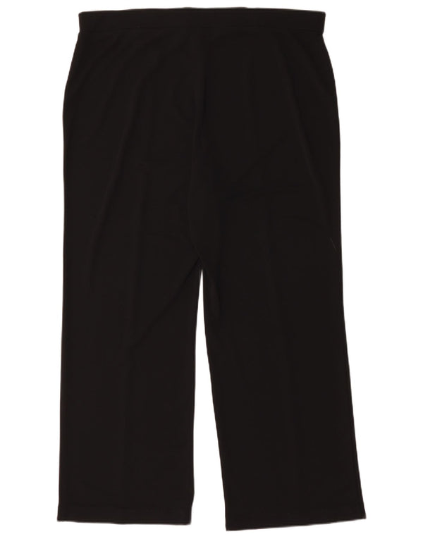 Marks & Spencer Womens Wide Leg Casual Trousers UK 20 2XL W40 L29 Black