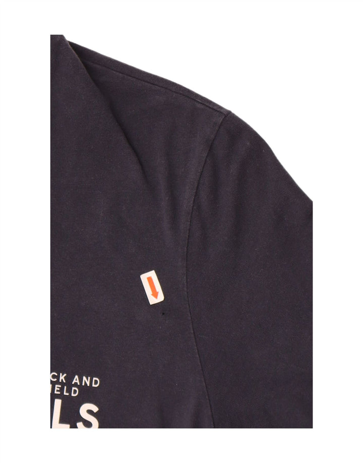 JACK WILLS Mens Soho Graphic T-Shirt Top Small Navy Blue