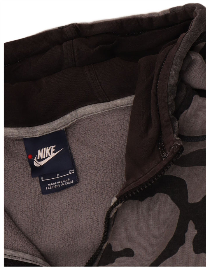 Nike Hættetrøje med lynlås til mænd, lille grå camouflage bomuld