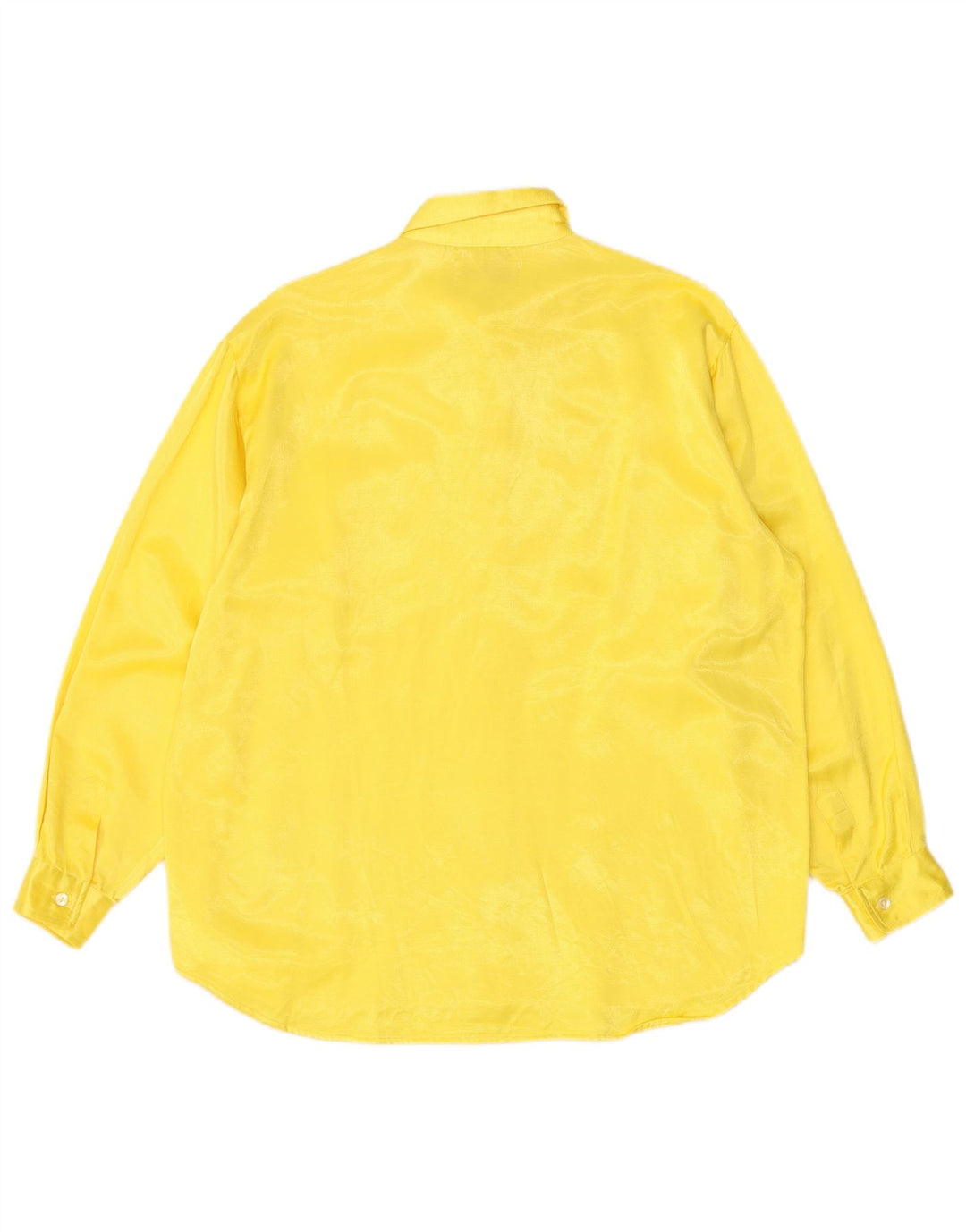 ROSSELLA GOLDSCHIMIED Mens Shirt Medium Yellow Cotton