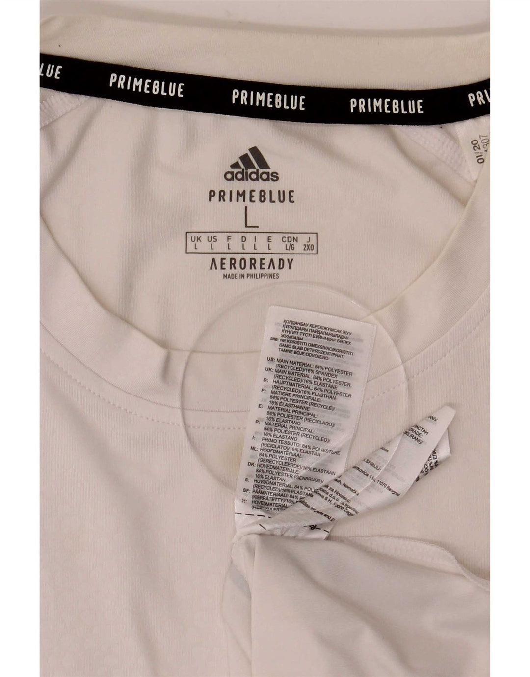 Adidas Herre Aeroready T-Shirt Top Stor Hvid Polyester
