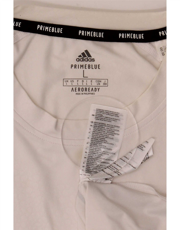Adidas Herre Aeroready T-Shirt Top Stor Hvid Polyester