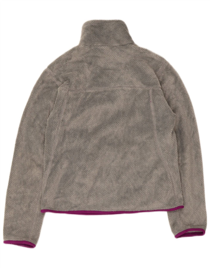 Patagonia Dame lynlås-hals Fleece Jumper UK 10 Lille grå polyester