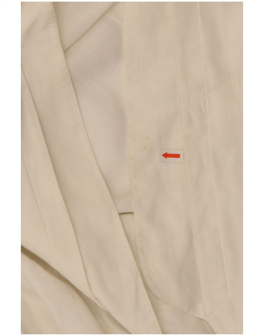 Claude Montana Dame Crop Blazer Jacket UK 12 Medium White Linen