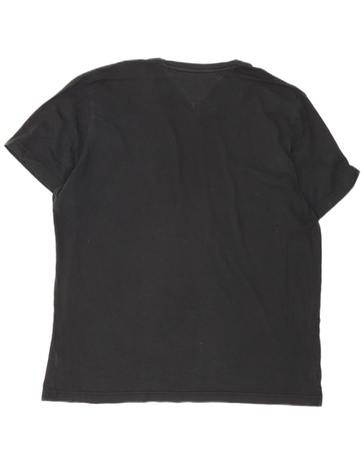 Tommy Hilfiger Herre T-Shirt Top 2XL Sort Bomuld