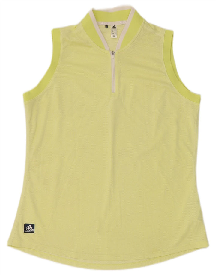 Adidas Dame Vest Top UK 14 Stor Gul Polyester