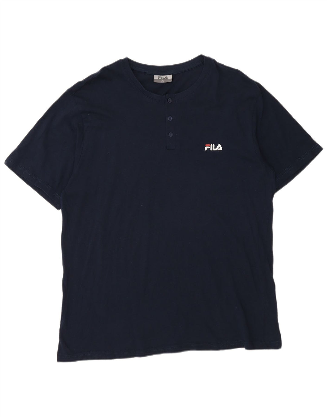 Fila Herre T-Shirt Top XL Marineblå Bomuld
