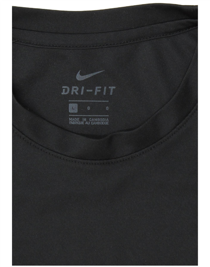 Nike Herre Dri Fit T-Shirt Top Stor Sort