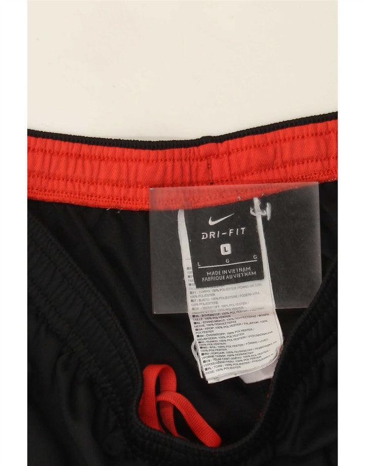 Nike Herre Dri Fit træningsdragt Bukser Large Black Colourblock Polyester
