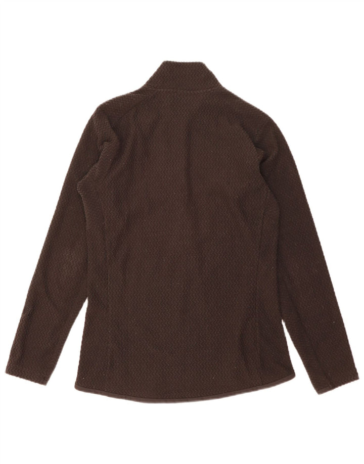 Patagonia Herre Zip Neck Pullover Træningsdragt Top Lille brun Polyester