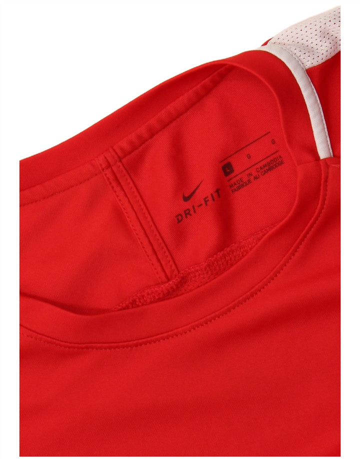 Nike Herre Dri Fit T-shirt Top Stor rød farveblok