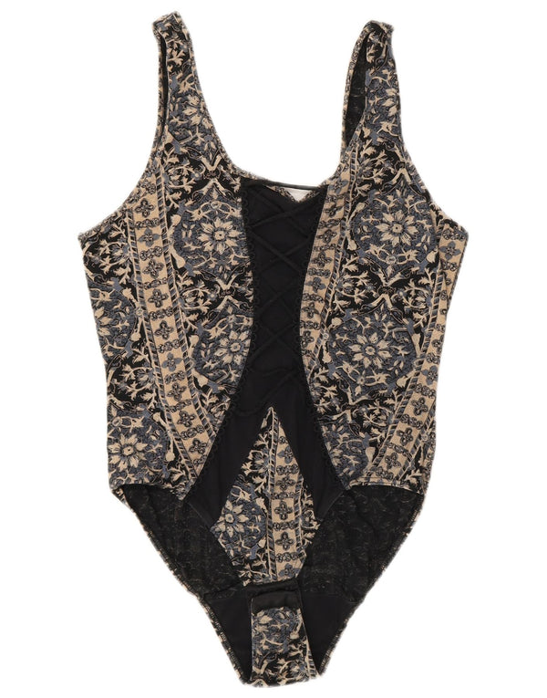 Vintage Dame Bodysuit US 4 Small Multicolored Floral