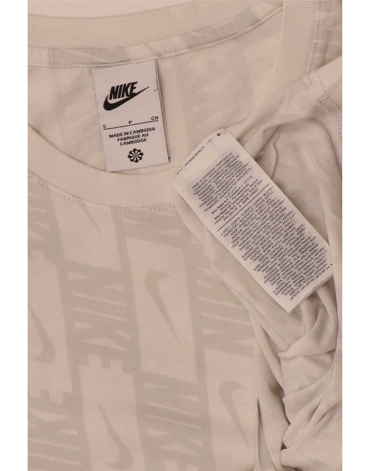 Nike grafisk T-shirt top til mænd, lille hvid bomuld