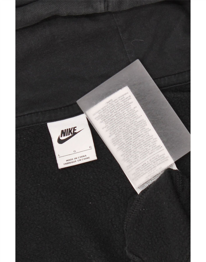 Nike hættetrøje med lynlås til mænd Stor sort bomuld