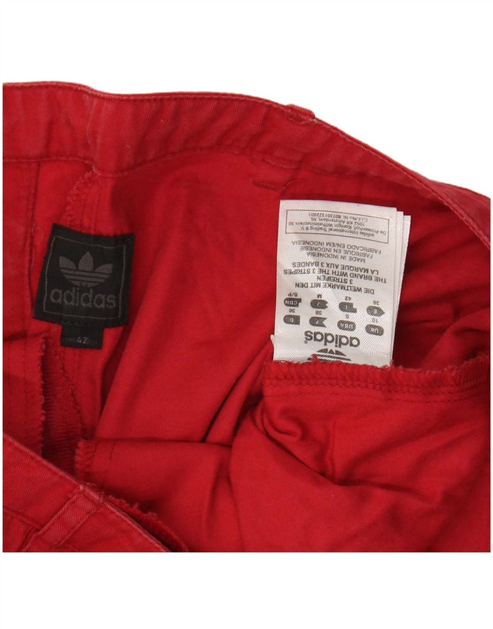 Adidas Womens Hot Pants UK 10 Small W29 Red Cotton