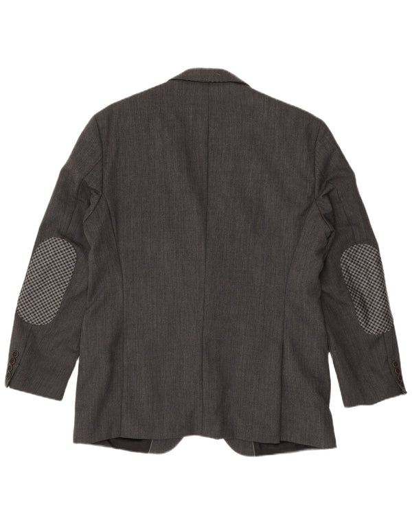 Hugo Boss Herre 2-knaps blazerjakke EU 52 XL Grå Virgin Wool