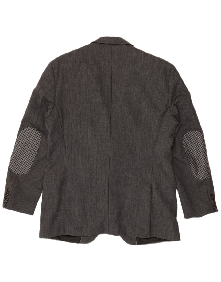 Hugo Boss Herre 2-knaps blazerjakke EU 52 XL Grå Virgin Wool