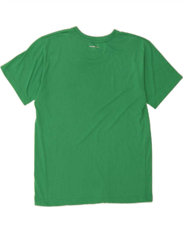ADIDAS Mens Climalite T-Shirt Top Medium Green Polyester Vintage Adidas and Second-Hand Adidas from Messina Hembry 