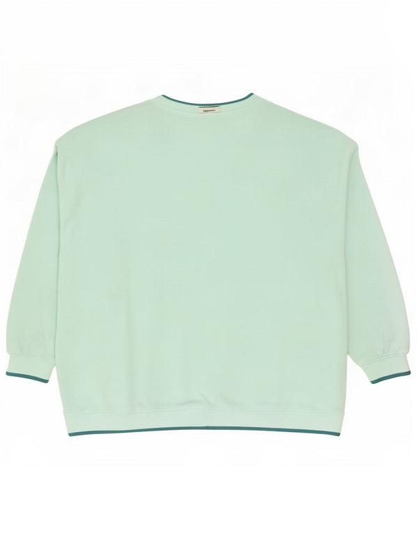 Fat Face Dame Grafisk Oversized Sweatshirt Jumper UK 18 XL Turkis