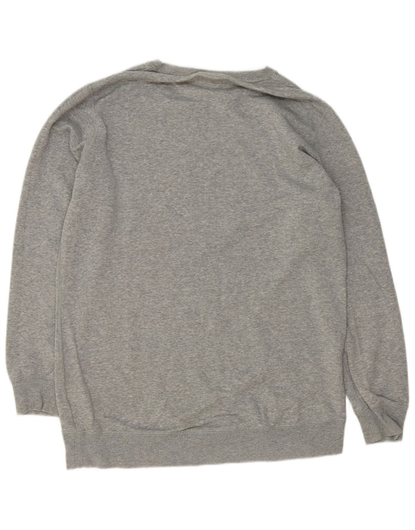 Converse Graphic Sweatshirt Jumper UK 16 Large Grå Flecked Bomuld