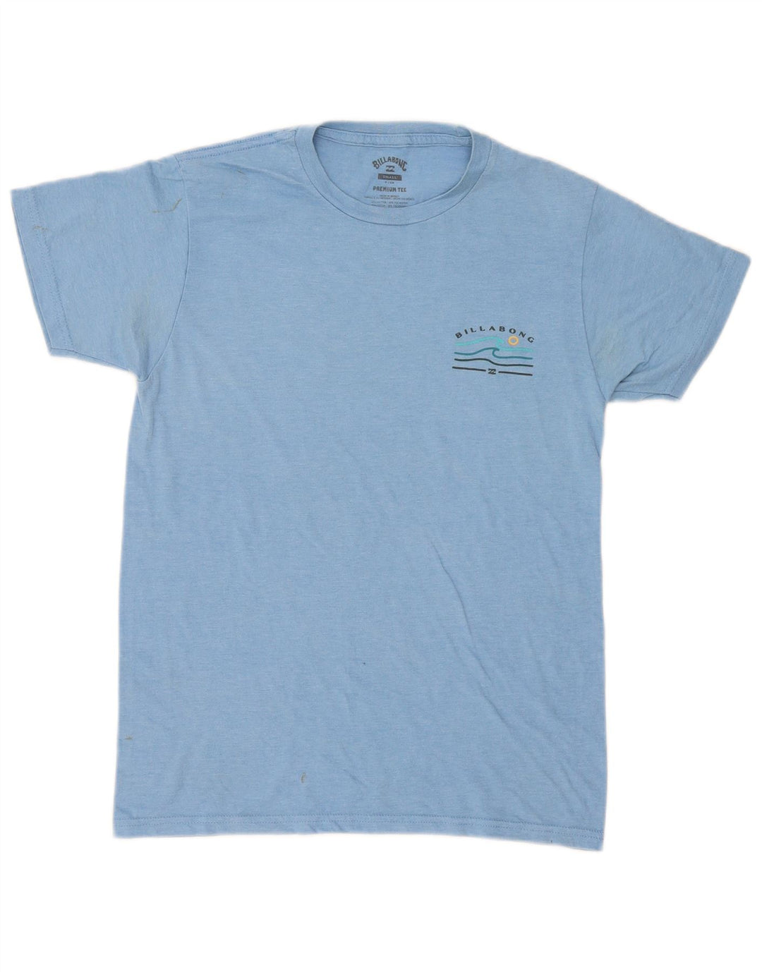 Billabong Herre Grafisk T-Shirt Top Lille Blå Bomuld
