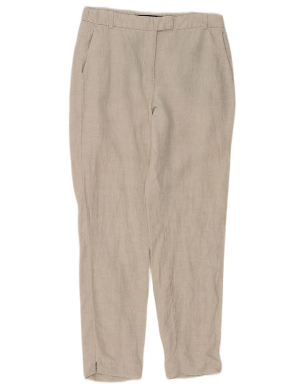 Zara Slim Chinobukser til kvinder EU 34 2XS W24 L26 Beige hør