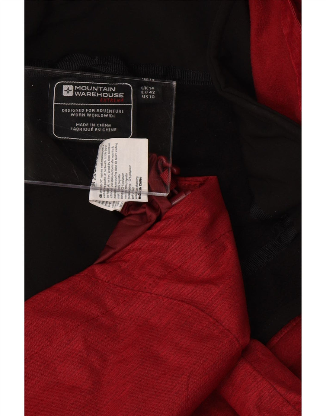 MOUNTAIN WAREHOUSE Dame Hættevindjakke UK 14 Large Red