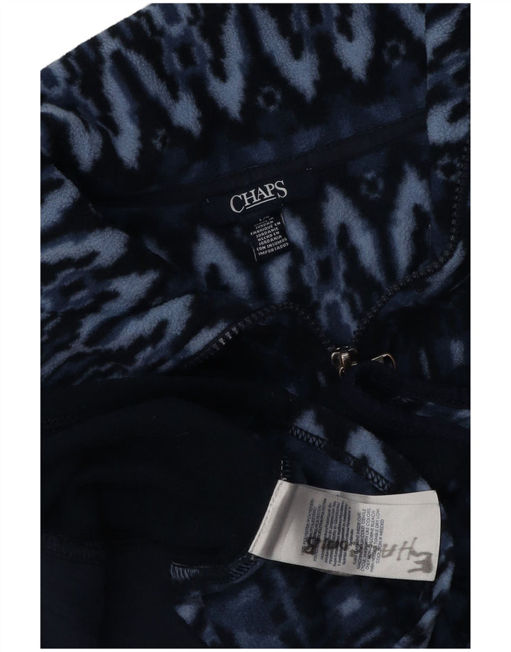 Chaps Dame Fleece Gilet UK 16 Large Navy Blue Geometrisk Polyester