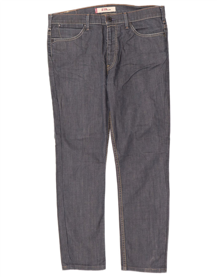 Levi's Herre 519 Slim Jeans W36 L29 Marineblå Bomuld